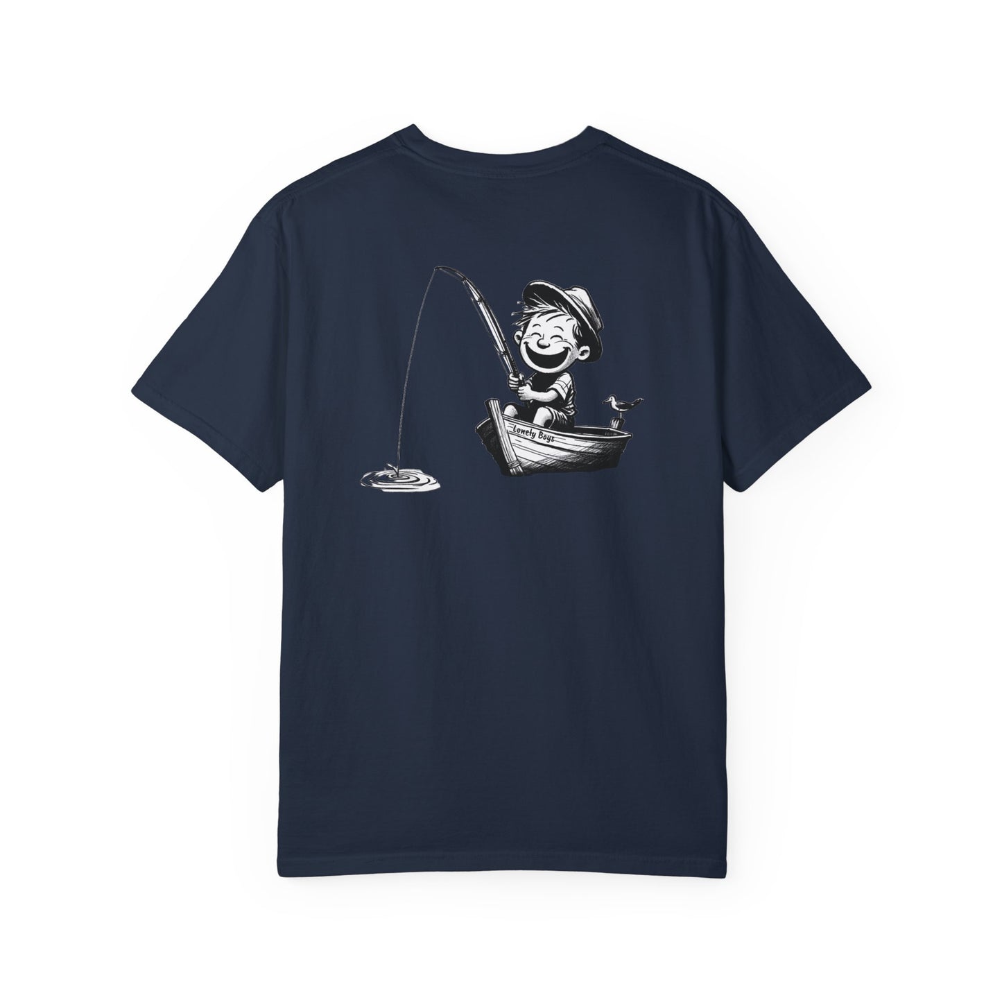 White Logo Fishing Tee