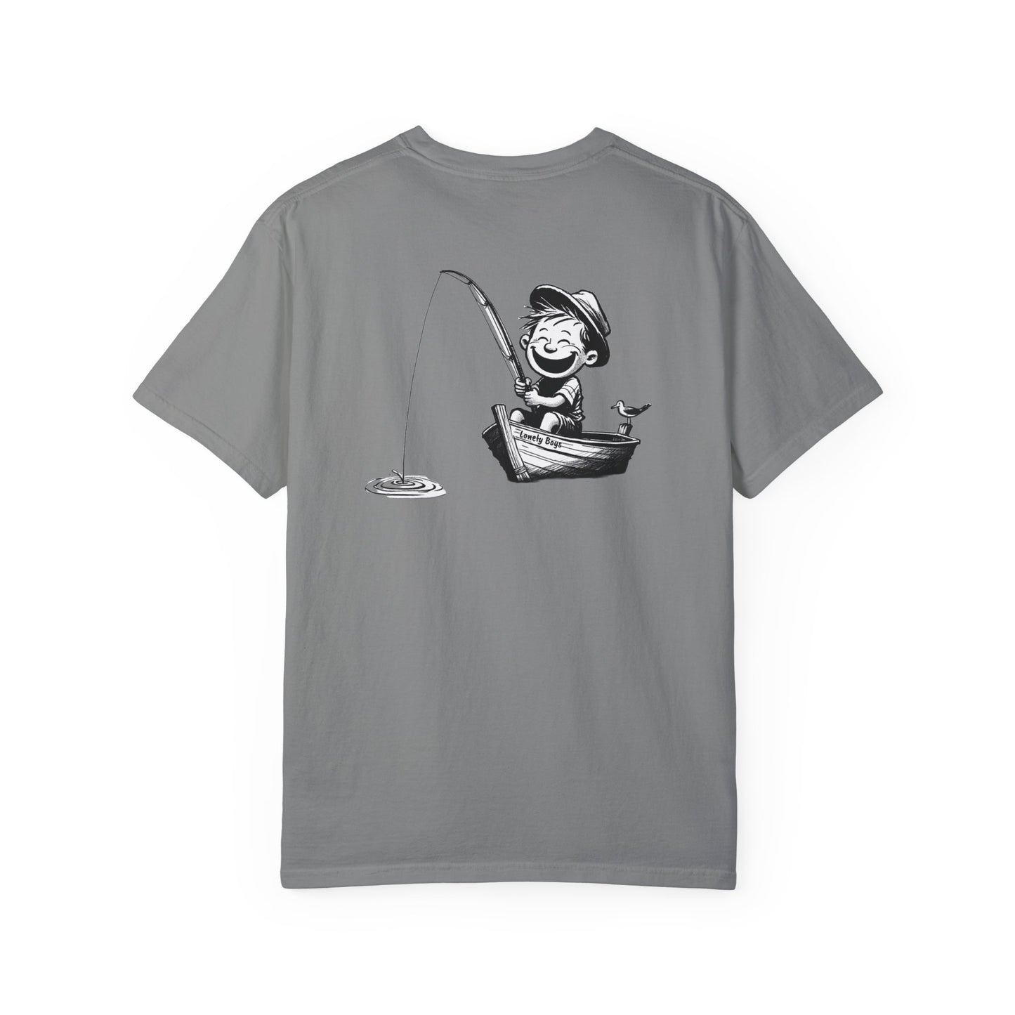 White Logo Fishing Tee